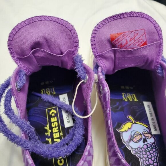 Converse Chuck 70 Granddaddy Leather Low Top Shoe Purple US 5 men/ US 7 women - Picture 12 of 13